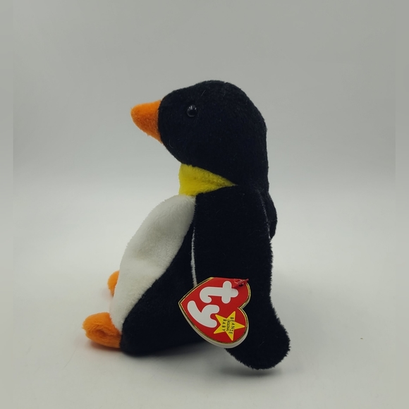 1995 "WADDLE" Ty Beanie Baby PENGUIN, Mint Condition PVC Pellets - Picture 2 of 4